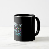 Butterfly Gift | Het leven is als een vlinder Mok (Voorkant rechts)