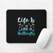 Butterfly Gift | Het leven is als een vlinder Muismat (Met muis)