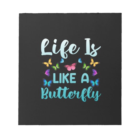 Butterfly Gift | Het leven is als een vlinder Notitieblok (Voorkant)
