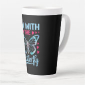 Butterfly Gift | Ik ben bij de vlinder Latte Mok (Rechterhoek)