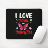 Butterfly Gift | Ik hou van Wiskunde en botervlieg Muismat (Met muis)