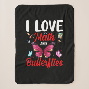 Butterfly Gift Ik hou van Wiskunde en botervlieg Sherpa Deken