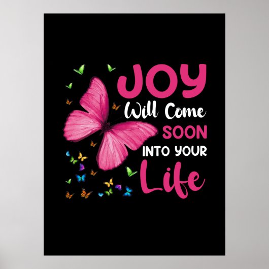 Butterfly Gift | Joy zal spoedig komen Poster (Voorkant)