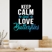 Butterfly Gift | Kalm- en liefdesvlinder bewaren Poster (Keuken)