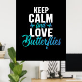 Butterfly Gift | Kalm- en liefdesvlinder bewaren Poster (Thuiskantoor)