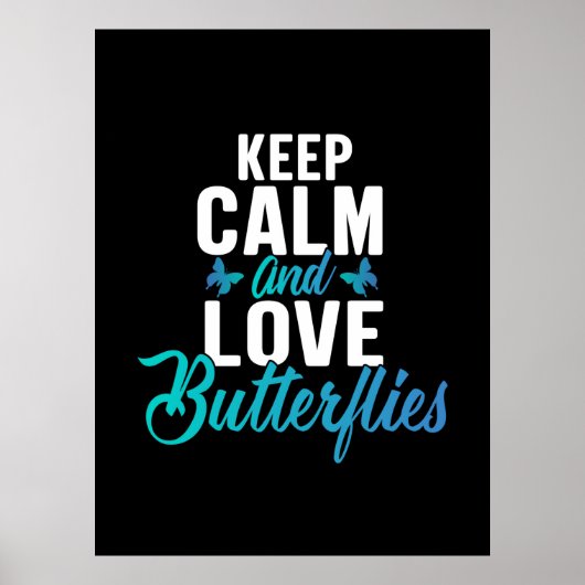 Butterfly Gift | Kalm- en liefdesvlinder bewaren Poster (Voorkant)