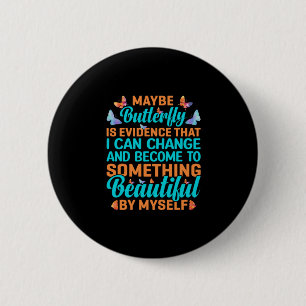Butterfly Gift   Misschien Butterfly Ronde Button 5,7 Cm