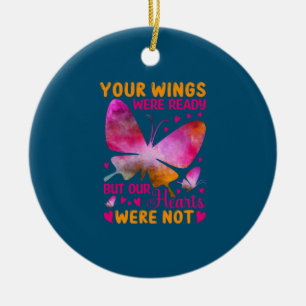 Butterfly Gift Onze vleugels waren klaar Keramisch Ornament