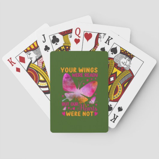 Butterfly Gift | Onze vleugels waren klaar Pokerkaarten (Achterkant)