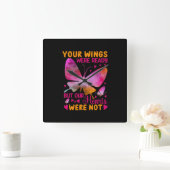 Butterfly Gift | Onze vleugels waren klaar Vierkante Klok (Huis)