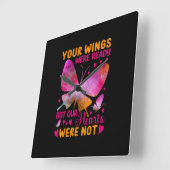 Butterfly Gift | Onze vleugels waren klaar Vierkante Klok (Hoek)