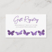 Butterfly Gift Registry Informatiekaartje (Voorkant)