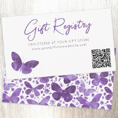 Butterfly Gift Registry QR-code Informatiekaartje