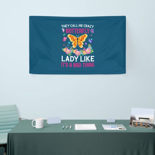 Butterfly Gift | They Call Me Crazy Butterfly Spandoek (Beurs)