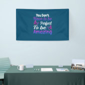 Butterfly Gift | U hoeft niet perfect te zijn Spandoek (Beurs)