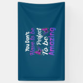 Butterfly Gift | U hoeft niet perfect te zijn Spandoek (Verticaal)