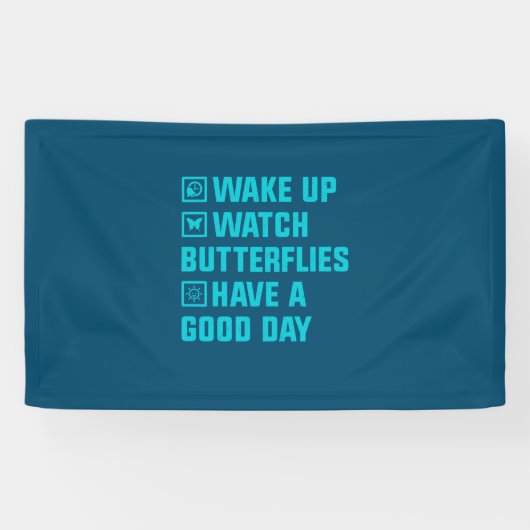 Butterfly Gift | Wakker worden wat vlinder Spandoek (Horizontaal)
