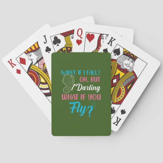 Butterfly Gift | Wat als je vliegt Pokerkaarten (Achterkant)