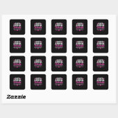 Butterfly Gift | Zij is een sociale vlinder Vierkante Sticker (Vel)