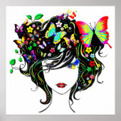 Butterfly Girl 1A Poster (Voorkant)