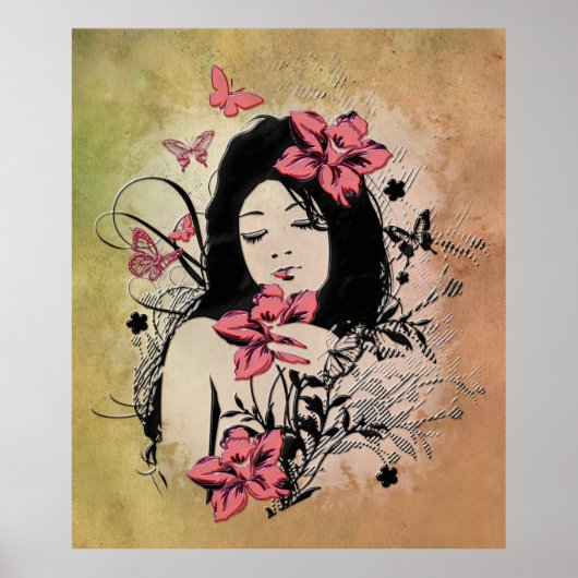 Butterfly Girl 3 Poster (Voorkant)