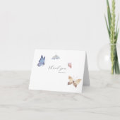 Butterfly Girl Baby Shower  Bedankkaart (Voorkant)