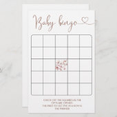 Butterfly Girl Baby shower Bingo Game (Voorkant / Achterkant)