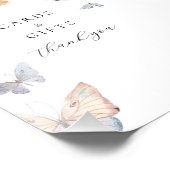 Butterfly Girl Baby Shower Table Top Sign Foto Afdruk (Hoek)