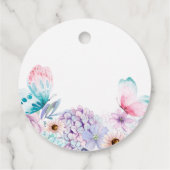 Butterfly Girl Birthday Blush Floral Bedankjes Labels (Achterkant)