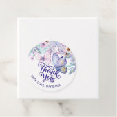 Butterfly Girl Birthday Blush Floral Bedankjes Labels (In situ)