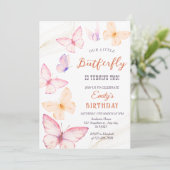 Butterfly girl Birthday Kaart (Staand voorkant)