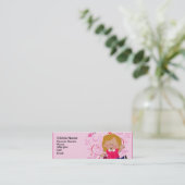 Butterfly Girl Calling Card Contactkaartje (Staand voorkant)