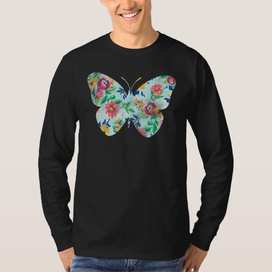 Butterfly Girl die van botervliegen houdt T-shirt (Voorkant)