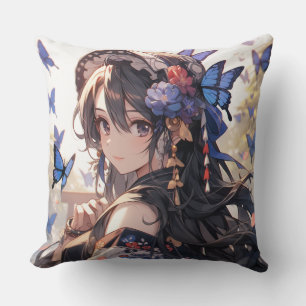 Butterfly Girl Kussen