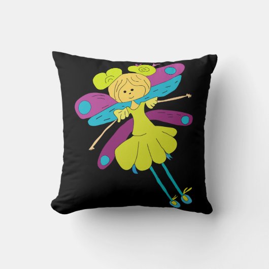 Butterfly Girl Kussen (Voorkant)