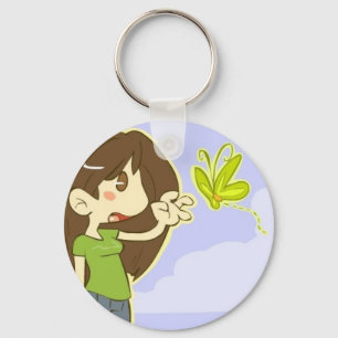 Butterfly Girl Sleutelhanger