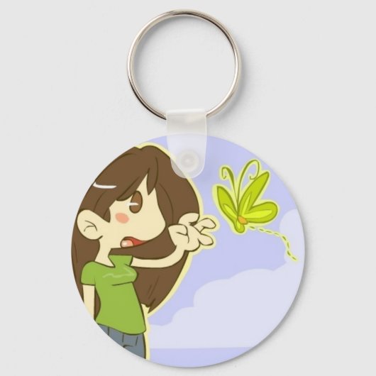 Butterfly Girl Sleutelhanger (Voorkant)