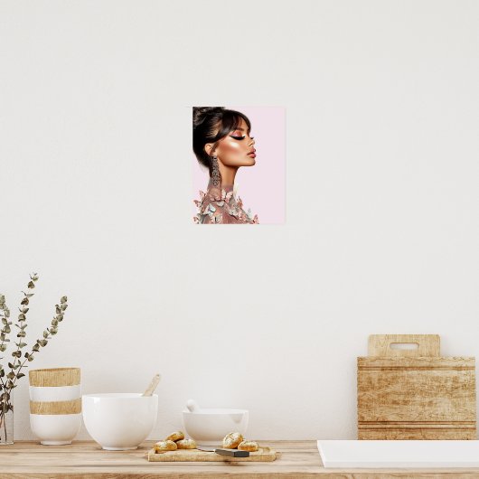 Butterfly Glam Editorial Poster Paper (Semi-Gloss) (Keuken)