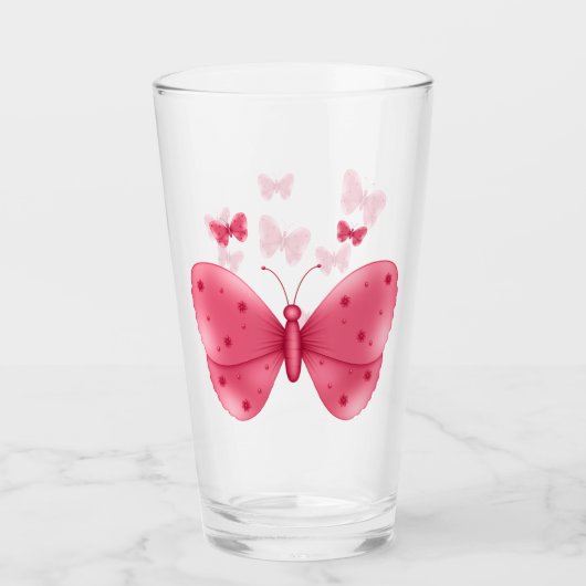 butterfly glass cup glas (Voorkant)