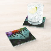 Butterfly Glazen Onderzetter (Schuin)