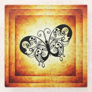 Butterfly Glazen Onderzetter