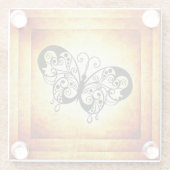 Butterfly Glazen Onderzetter (Achterkant)