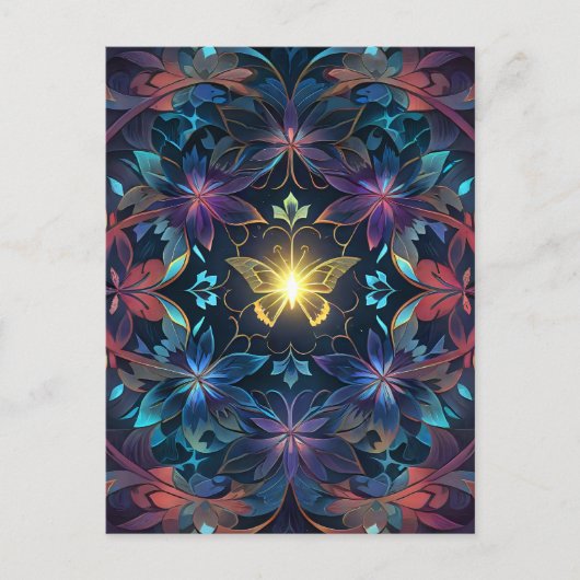 Butterfly-gloed Briefkaart (Voorkant)