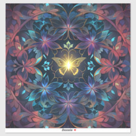 Butterfly-gloed Sticker