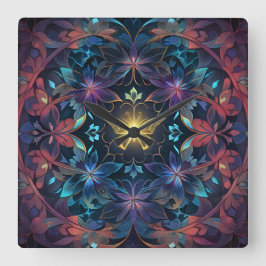 Butterfly-gloed Vierkante Klok