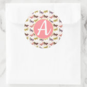 BUTTERFLY GLOSSY Sticker CUSTOM MONOGRAM (Tas)