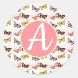 BUTTERFLY GLOSSY Sticker CUSTOM MONOGRAM