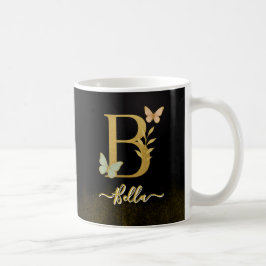 Butterfly Gold "B" Monogram Koffie Mok