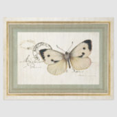 Butterfly Gold Lijst Frans Postmark Craft Tissuepapier (Voorkant)