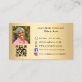 Butterfly gold QR code foto sociale media Visitekaartje (Achterkant)